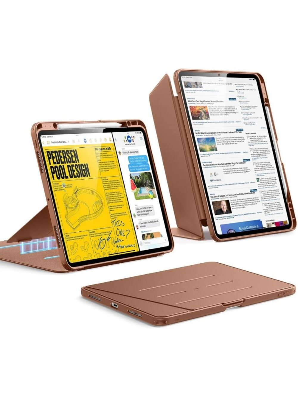 Stylish Brown Flip Case for 13" iPad Pro (M5/M4) - Slim, Durable, Lightweight